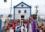 Imagem restaurada de Nossa Senhora das Dores retorna à Igreja do Divino Espírito Santo, em Vila de Abrantes