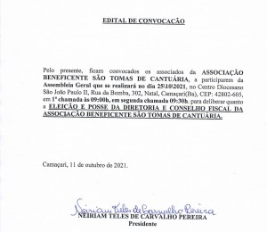 ABSTC convoca associados para eleição de nova diretoria e conselho fiscal