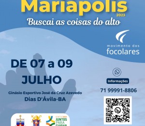 Congresso Mariápolis do Movimento Focolares será realizado em Dias D'Ávila