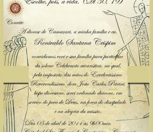 Diocese ordenará mais um diácono transitório 