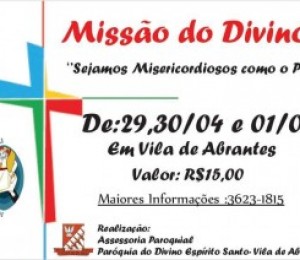 Paróquia Divino Espírito Santo realiza Semana Missionária em preparação a festa do Padroeiro