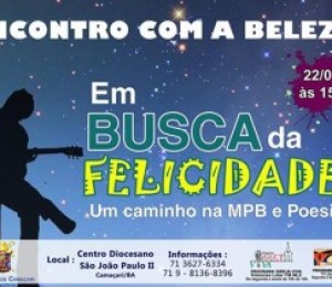 Através das artes o Projeto Encontro com a Beleza oferece neste sábado (22/07) uma alternativa para o público jovem