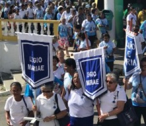 Legionários participam de peregrinação ao Santuário Nossa Senhora das Candeias