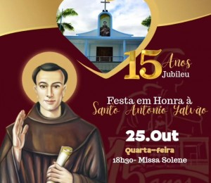 Paróquia Santo Antônio de  Sant'anna Galvão celebra seu padroeiro e o jubileu de 15 anos da Paróquia