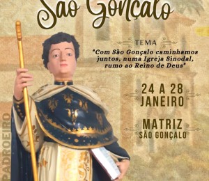 Paróquia São Gonçalo celebra seu padroeiro entre os dias 24 e 28 de janeiro