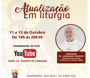 Formação online sobre atualização em liturgia também será transmitida pelo youtube