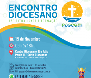 Encontro para comunicadores católicos da Diocese de Camaçari será realizado no dia 19 de novembro
