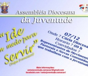 Setor Juventude realiza Assembléia Diocesana da Juventude sábado (07/12)