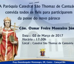 Paróquia São Thomaz de Cantuária terá novo pároco