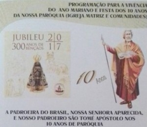 Paróquia São Tomé celebra seus 10 anos com programação missionária